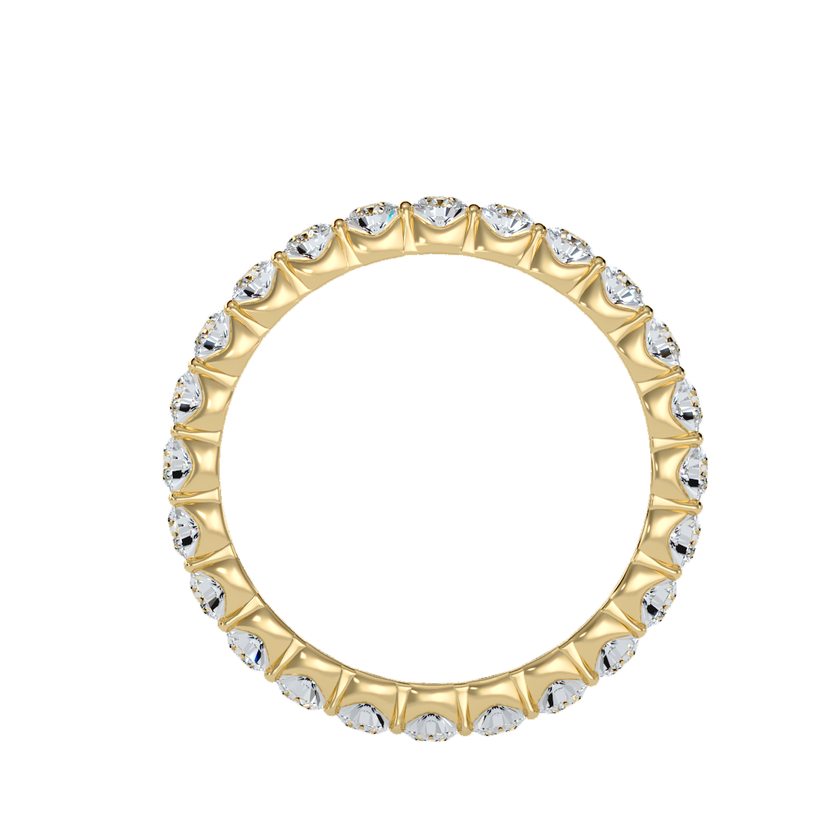 Rose Gold Diamond Eternity Band Ring - Ten