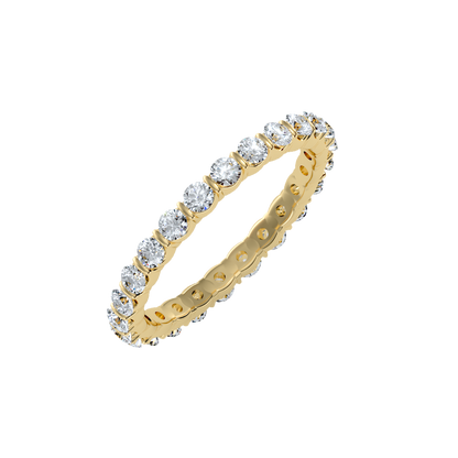 Rose Gold Diamond Eternity Band Ring - Eleven