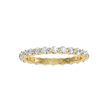 Rose Gold Diamond Eternity Band Ring - Thirteen
