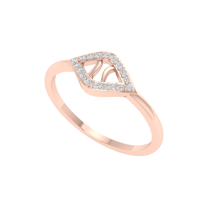 Eve Marquise Style Diamond Ring In 925 Sterling Silver - One