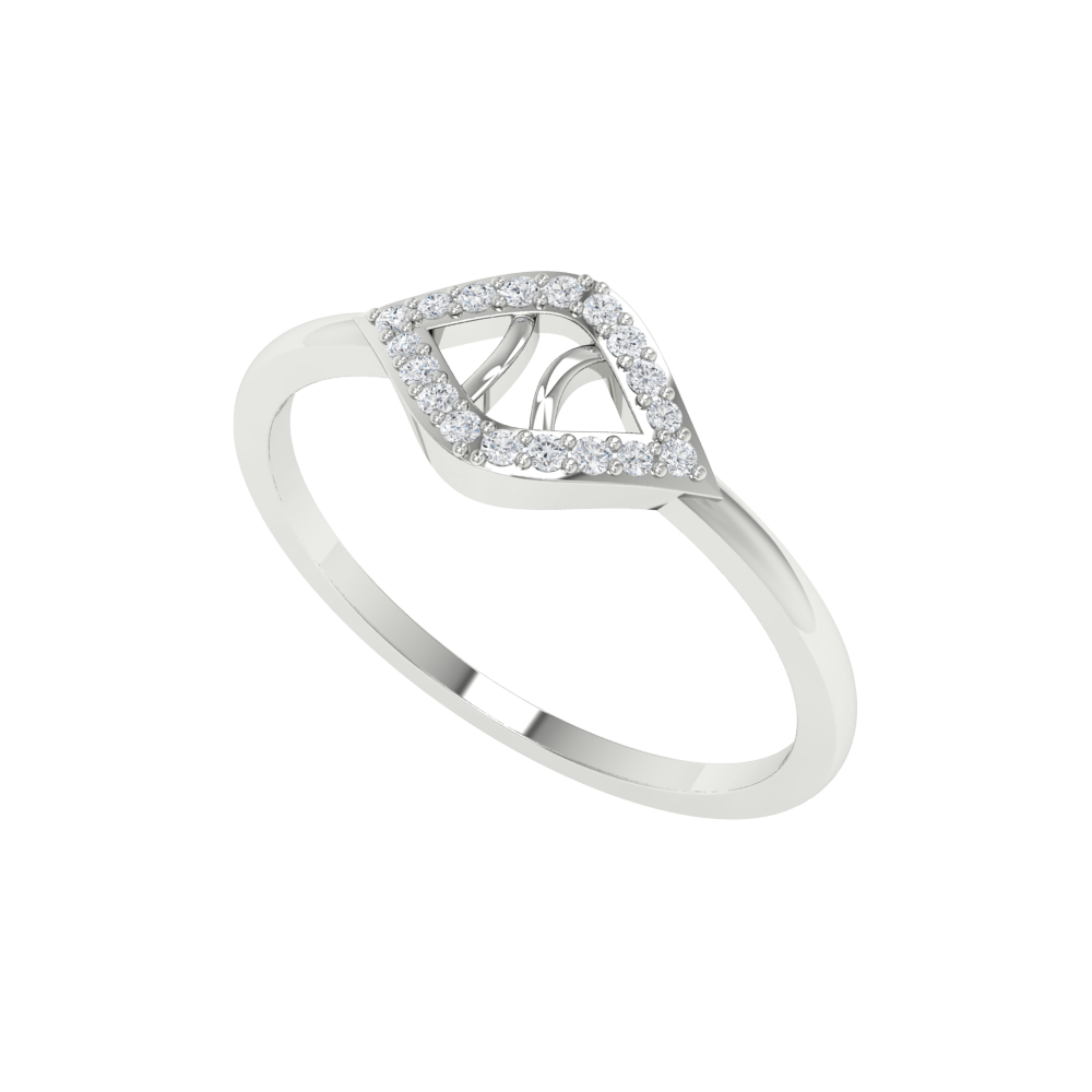Eve Marquise Style Diamond Ring In 925 Sterling Silver - Five