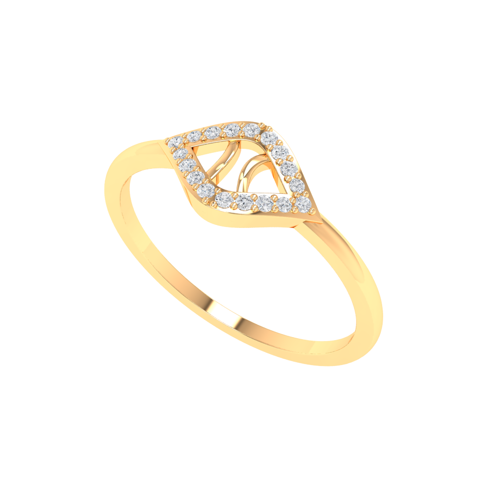 Eve Marquise Style Diamond Ring In 925 Sterling Silver - Nine