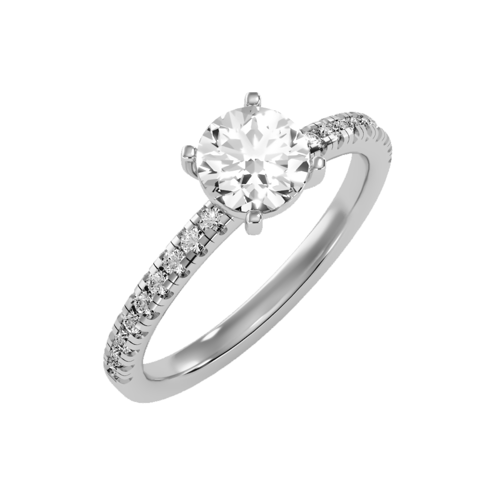 Exalted Solitaire Ring In 925 Sterling Silver - One