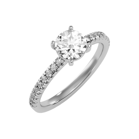 Exalted Solitaire Ring In 925 Sterling Silver - One