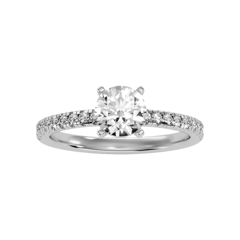 Exalted Solitaire Ring In 925 Sterling Silver - Three