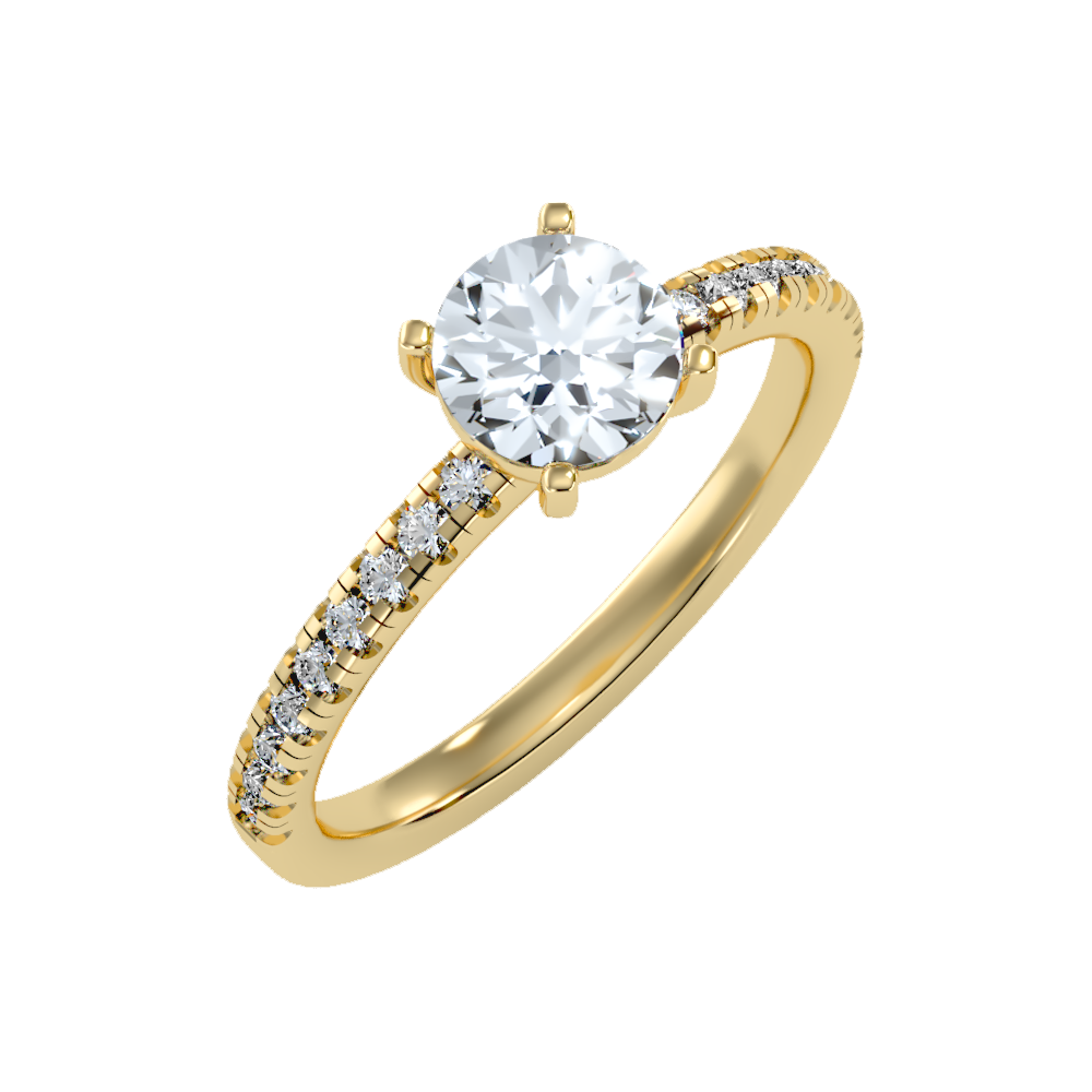 Exalted Solitaire Ring In 925 Sterling Silver - Nine