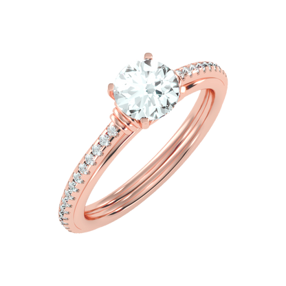 Excellant Solitaire Ring In 925 Sterling Silver - Six