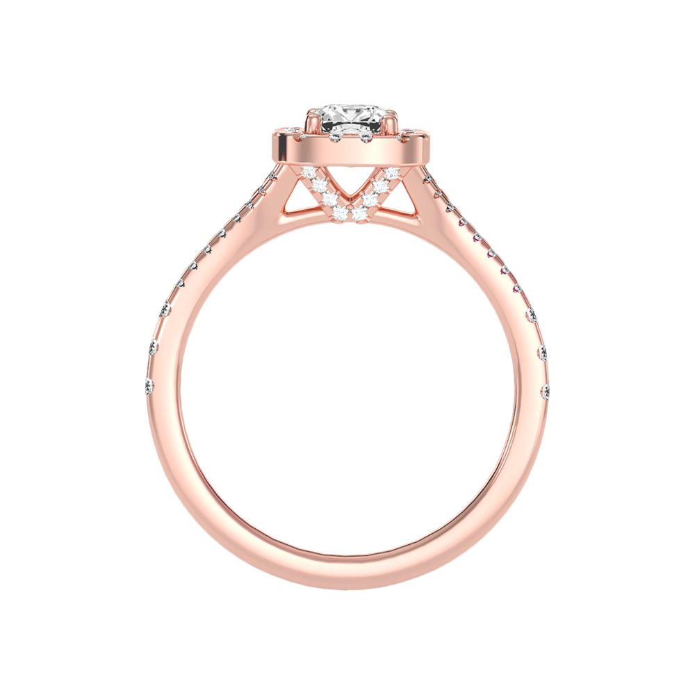 Excellent Halo Engagement Ring - Eight