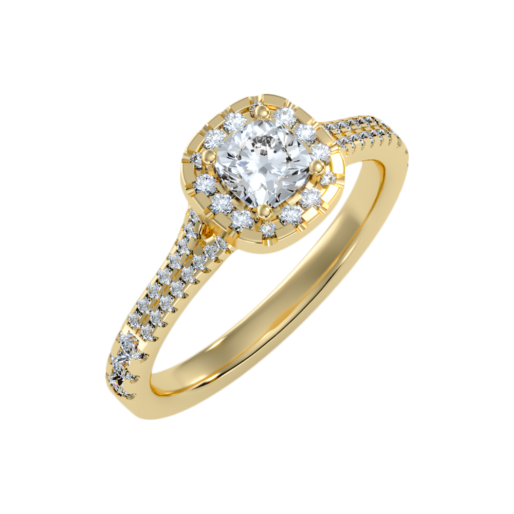 Excellent Halo Engagement Ring - Nine