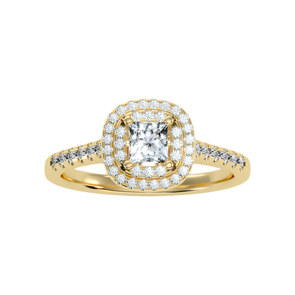 Exceptional Halo Diamond Engagement Ring - Three