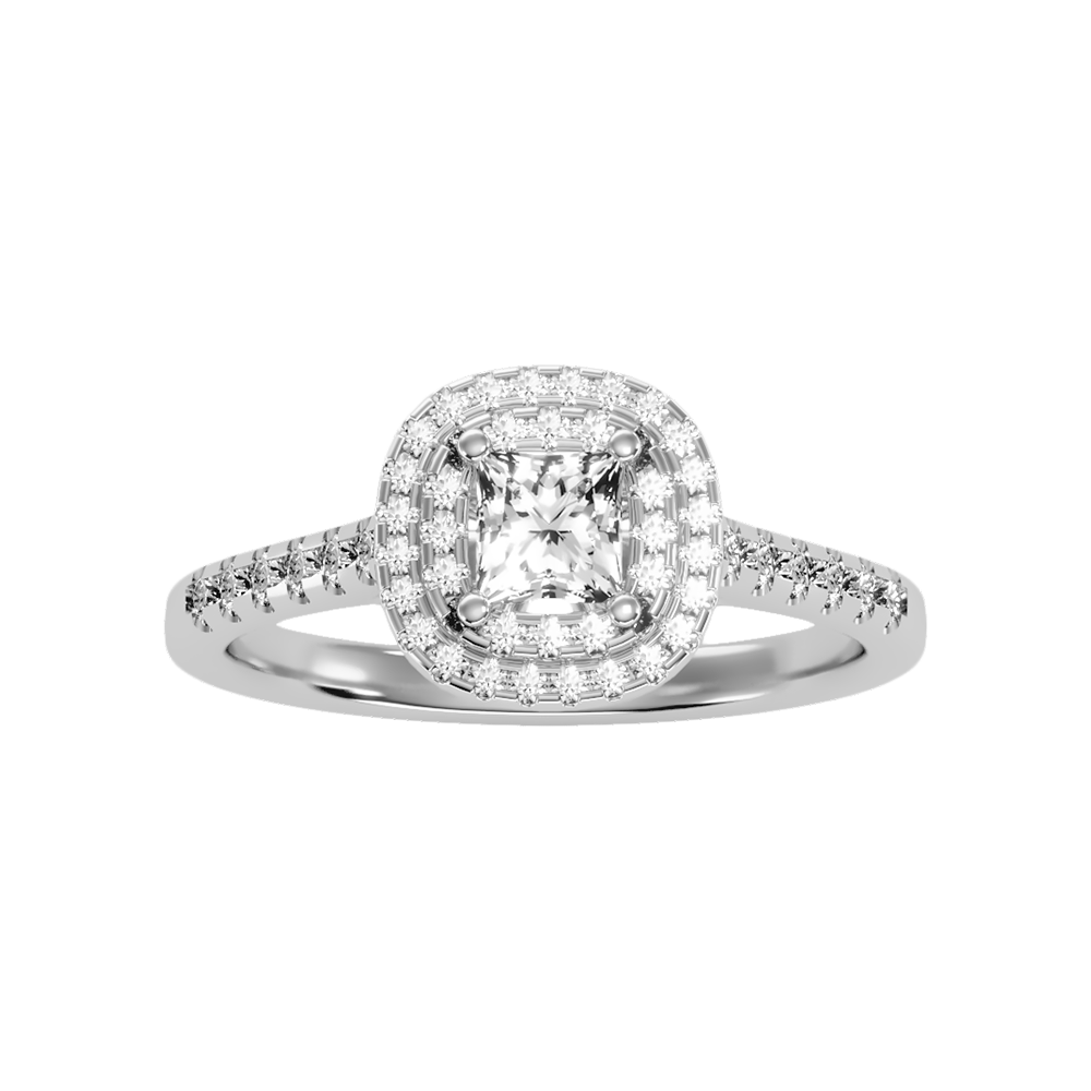 Exceptional Halo Diamond Engagement Ring - Six