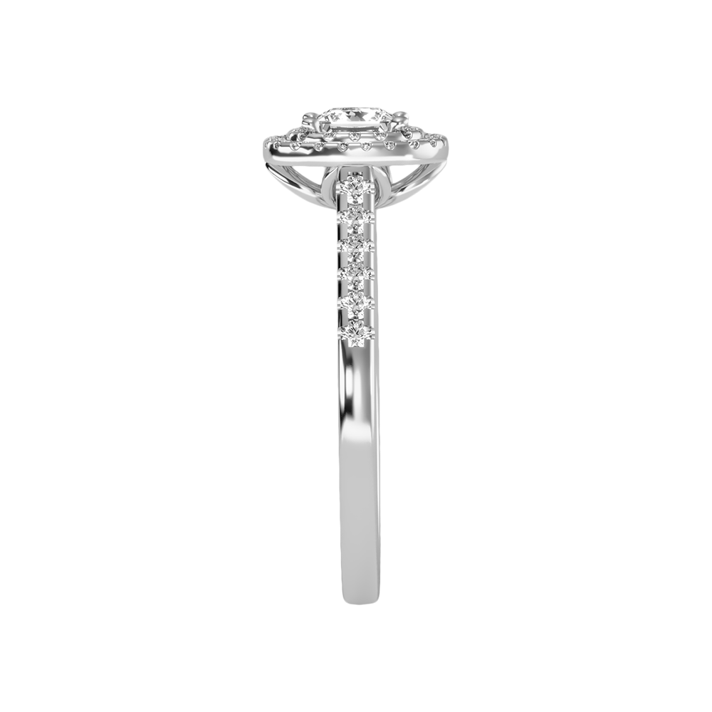 Exceptional Halo Diamond Engagement Ring - Seven