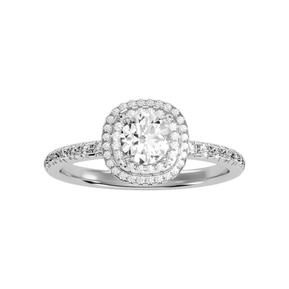 Exciting Halo Ring In 925 Sterling Silver - Three