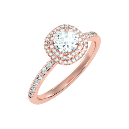 Exciting Halo Ring In 925 Sterling Silver - Five