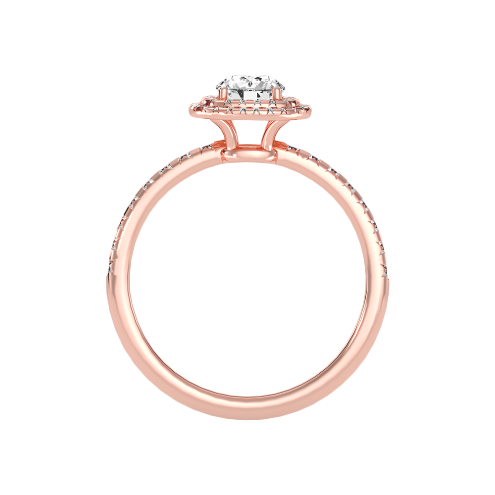 Exciting Halo Ring In 925 Sterling Silver - Six