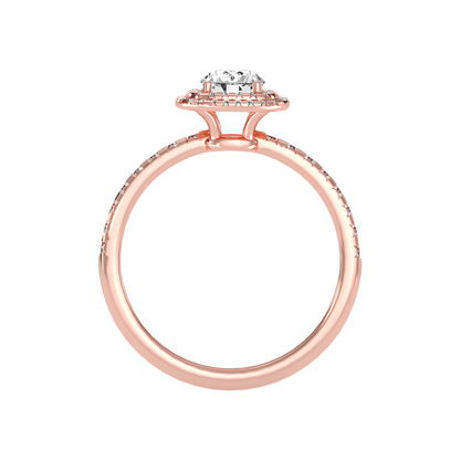Exciting Halo Ring In 925 Sterling Silver - Six