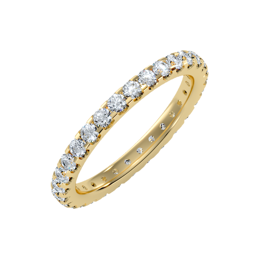 Exquisite Eternity Band In 925 Sterling Silver - One