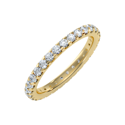 Exquisite Eternity Band In 925 Sterling Silver - One