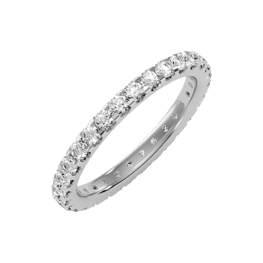 Exquisite Eternity Band In 925 Sterling Silver - Five