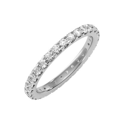 Exquisite Eternity Band In 925 Sterling Silver - Five