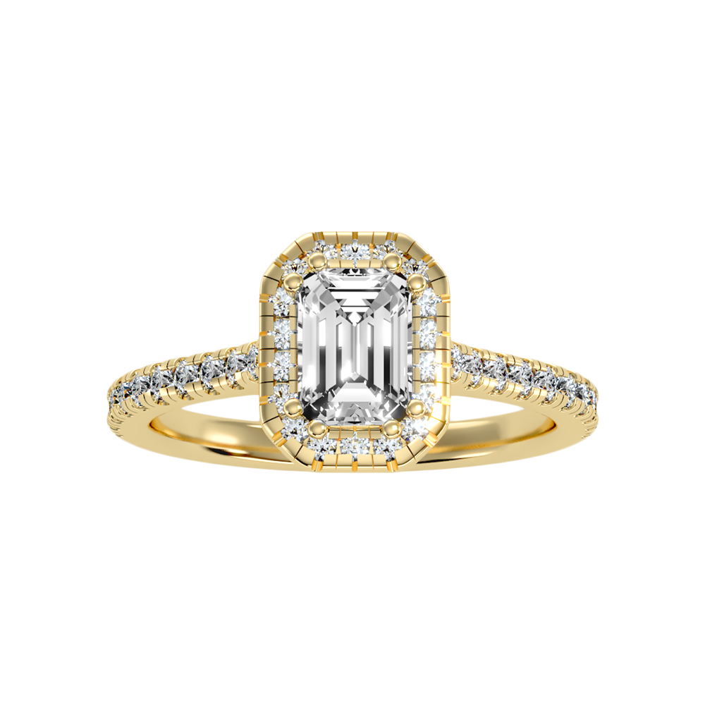 Extraordinary Diamond Halo Engagement Ring - Eleven