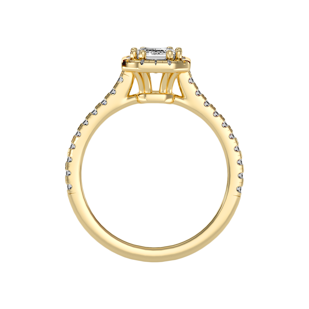Extraordinary Diamond Halo Engagement Ring - Thirteen