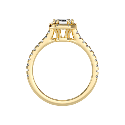 Extraordinary Diamond Halo Engagement Ring - Thirteen