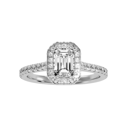 Extraordinary Diamond Halo Engagement Ring - Four
