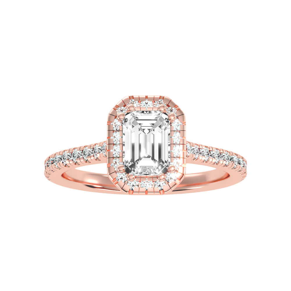 Extraordinary Diamond Halo Engagement Ring - Seven