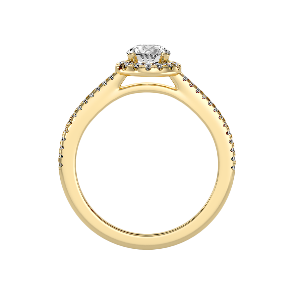 Exuberant Halo Ring In 925 Sterling Silver - Two