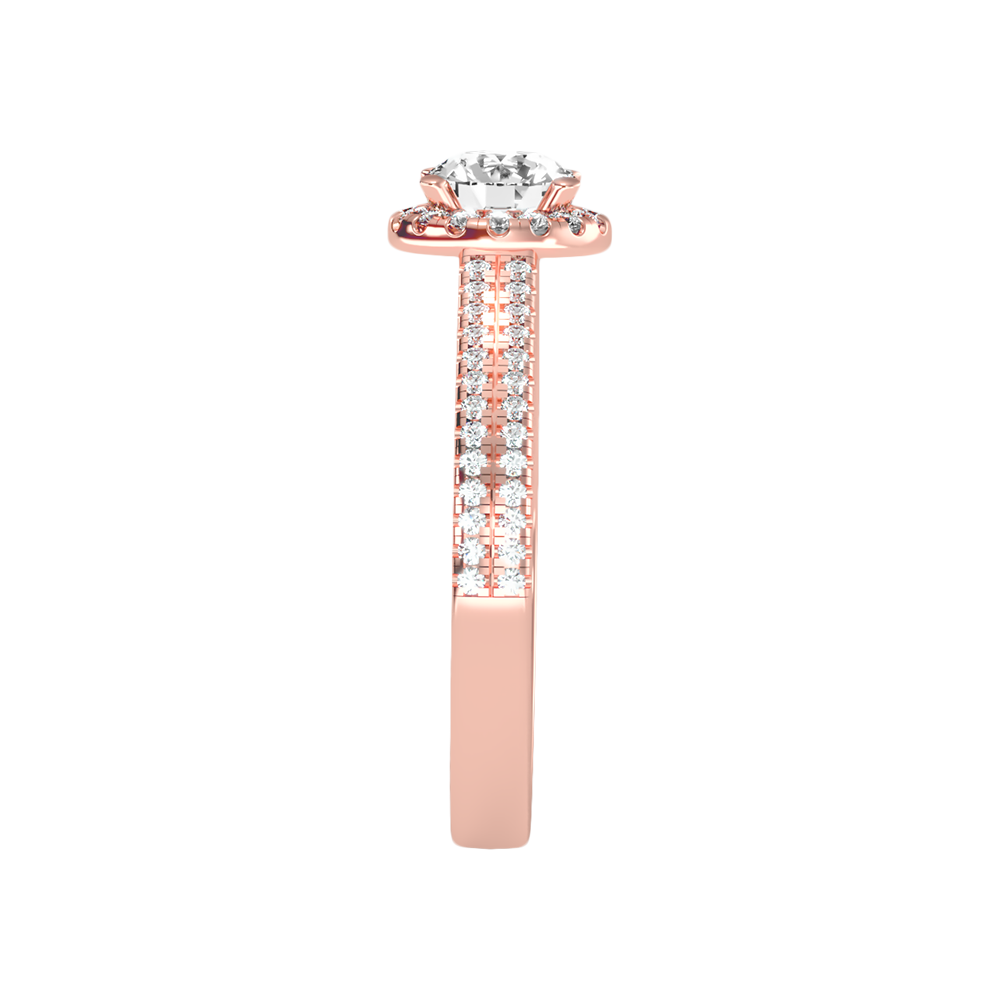 Exuberant Halo Ring In 925 Sterling Silver - Eight