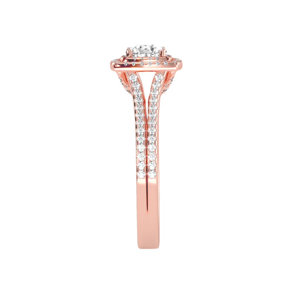 Exultant Halo Ring In 925 Sterling Silver - Four