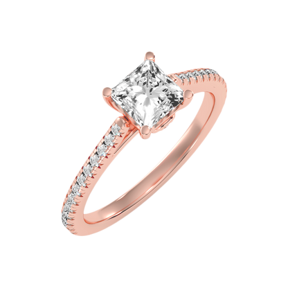 Fable Solitaire Ring In 925 Sterling Silver - Ten