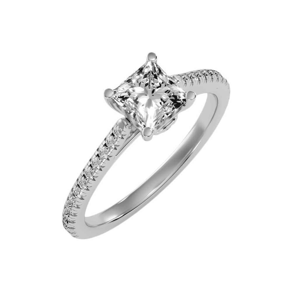 Fable Solitaire Ring In 925 Sterling Silver - Two