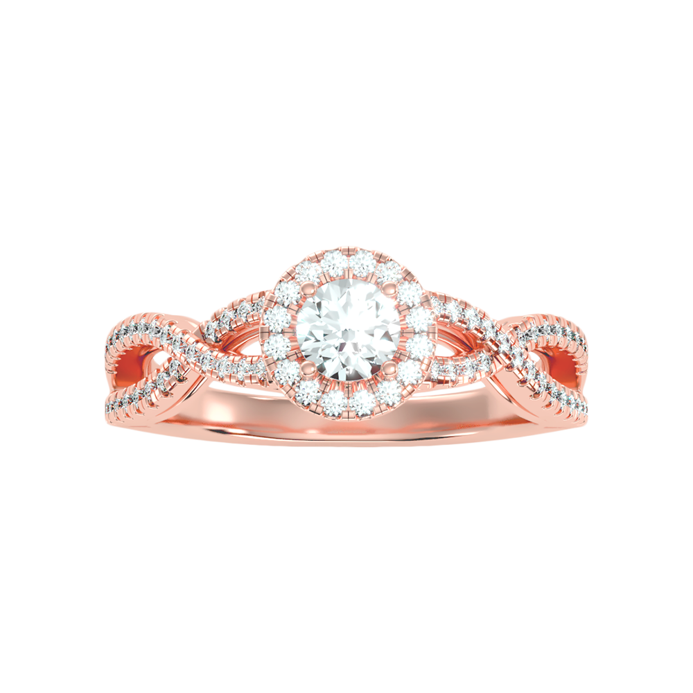 Fabulous Halo Diamond Ring - Two
