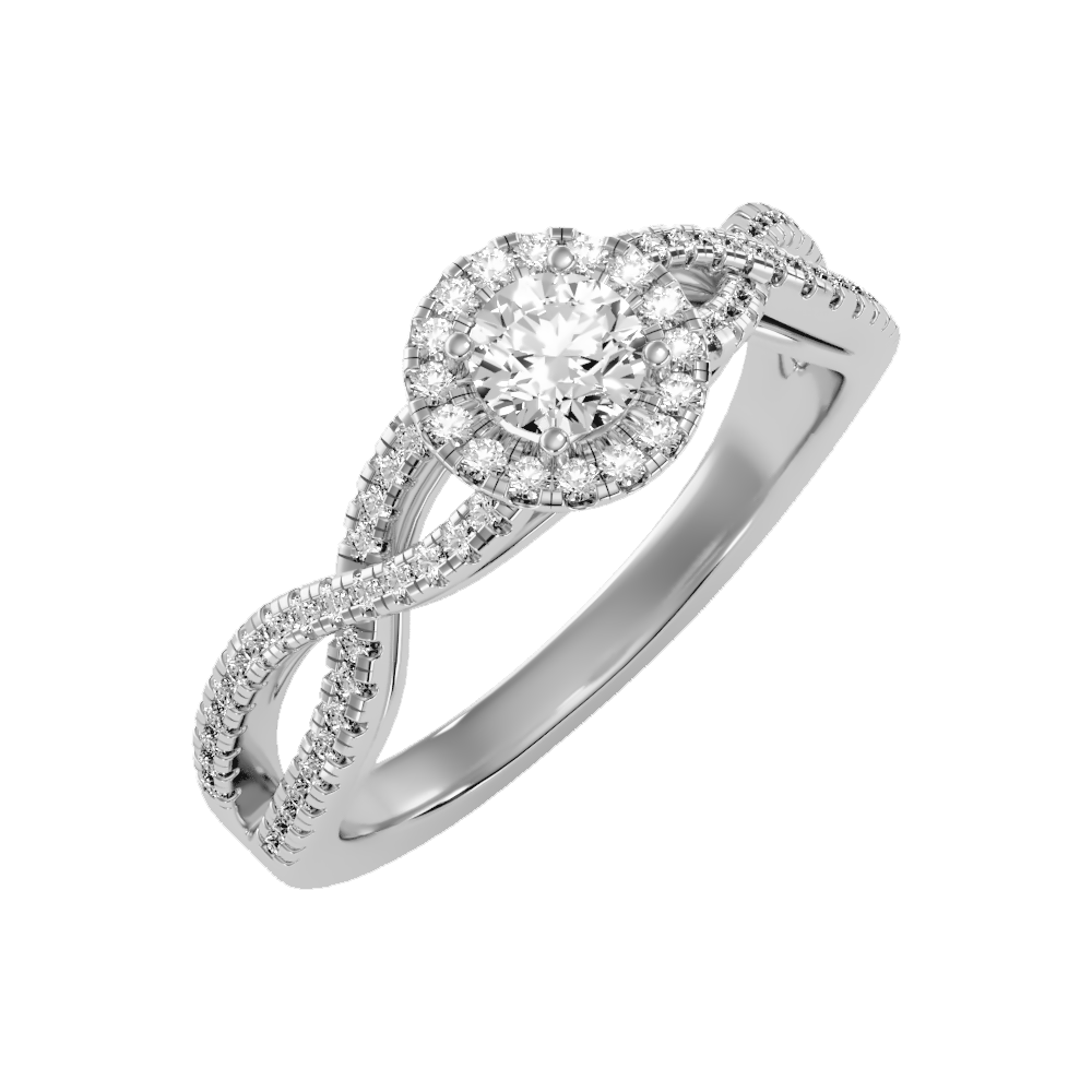 Fabulous Halo Diamond Ring - Five