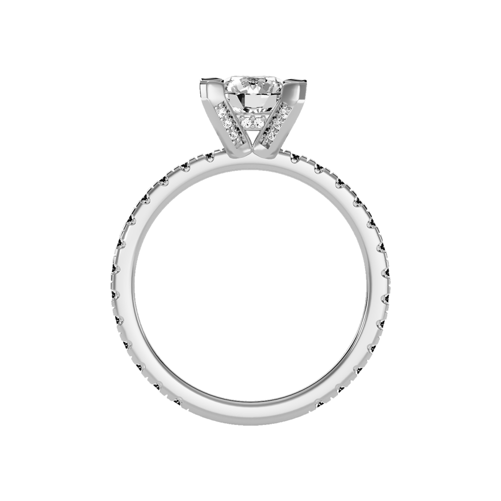 Fair Solitaire Ring In 925 Sterling Silver - Three