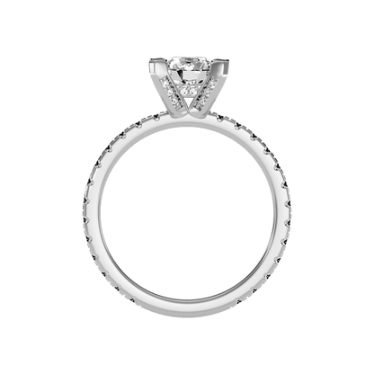 Fair Solitaire Ring In 925 Sterling Silver - Three