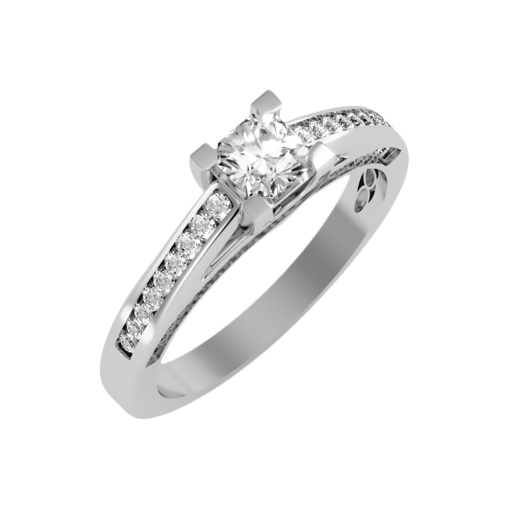 Fanciful Solitaire Ring In 925 Sterling Silver - One