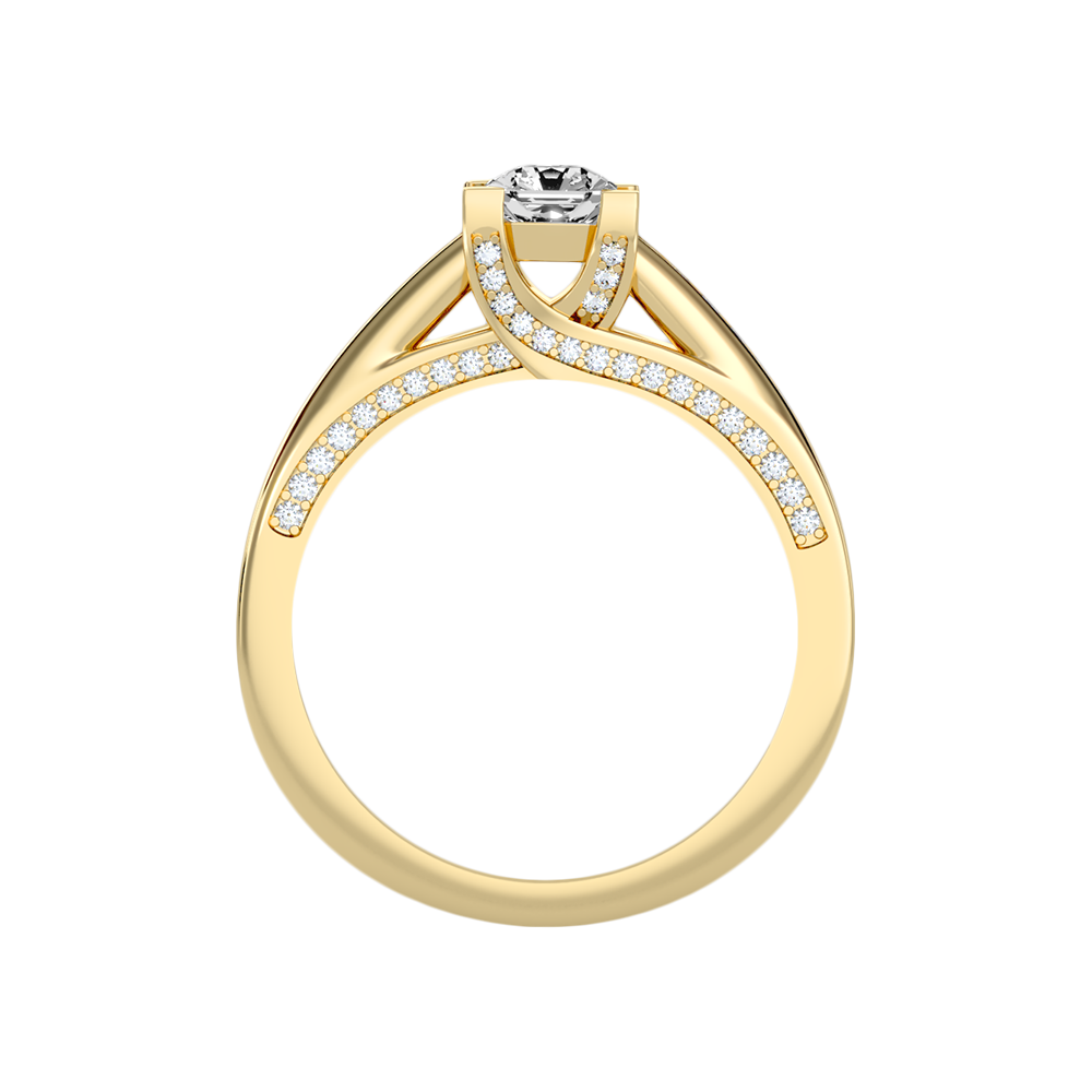 Fanciful Solitaire Ring In 925 Sterling Silver - Twelve