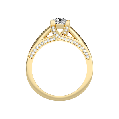 Fanciful Solitaire Ring In 925 Sterling Silver - Twelve