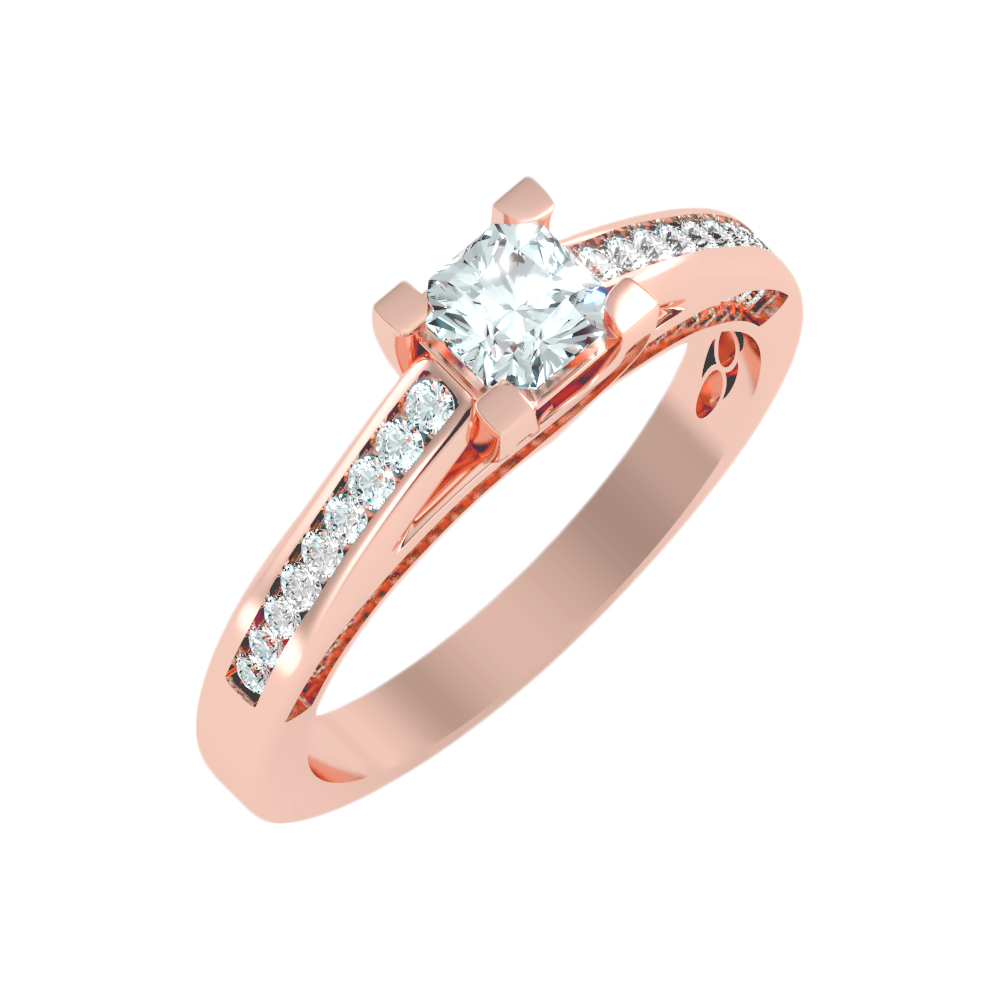 Fanciful Solitaire Ring In 925 Sterling Silver - Five
