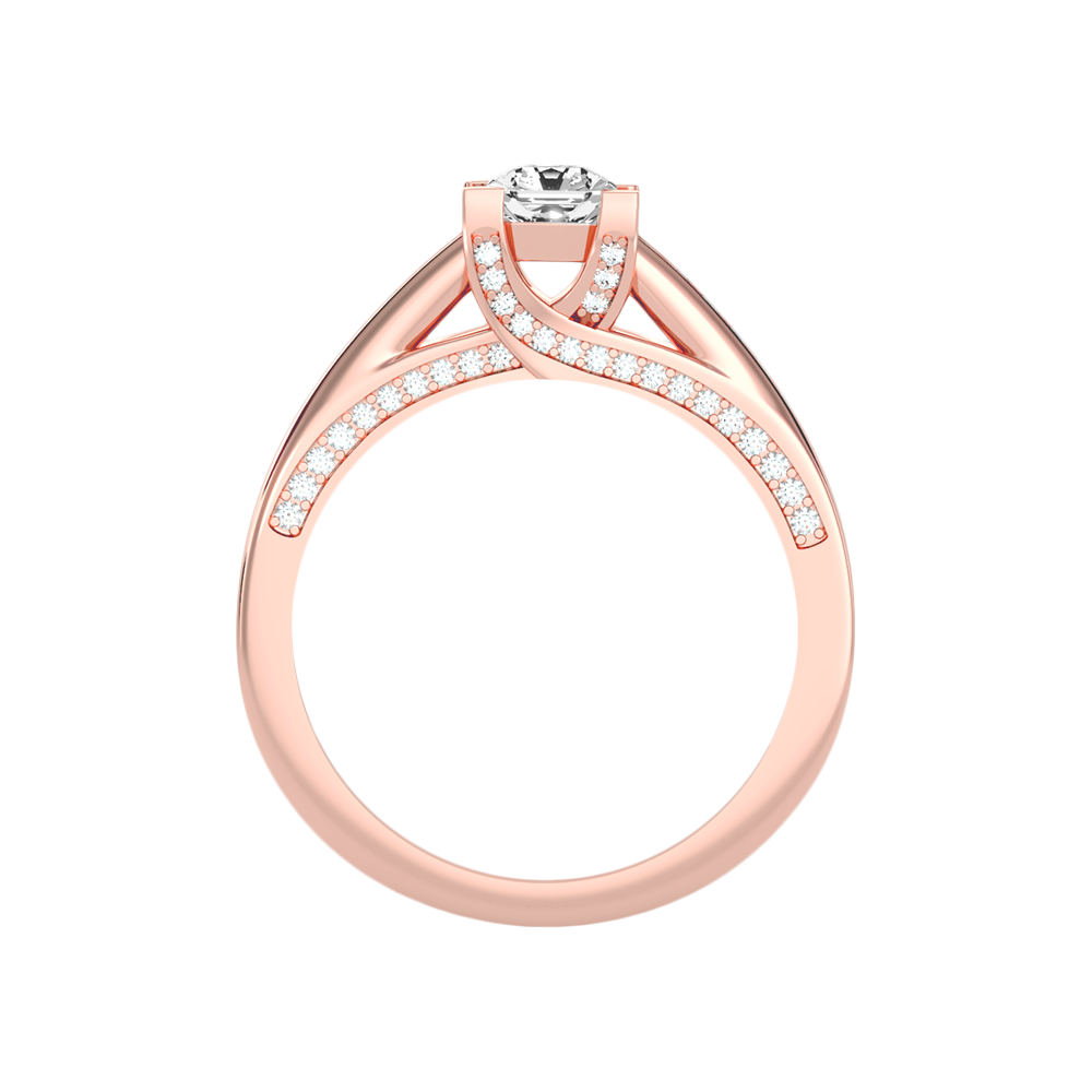 Fanciful Solitaire Ring In 925 Sterling Silver - Six