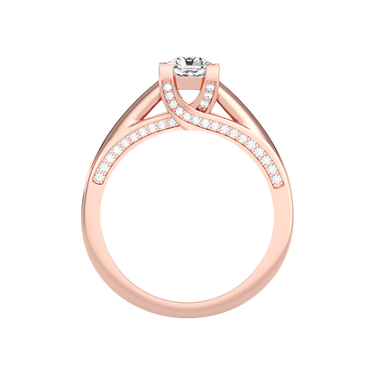 Fanciful Solitaire Ring In 925 Sterling Silver - Six