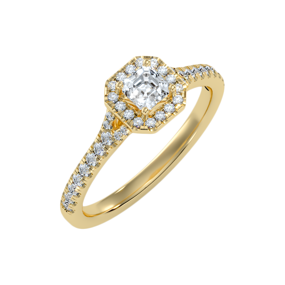 Fancy Solitaire Ring In 925 Sterling Silver - One