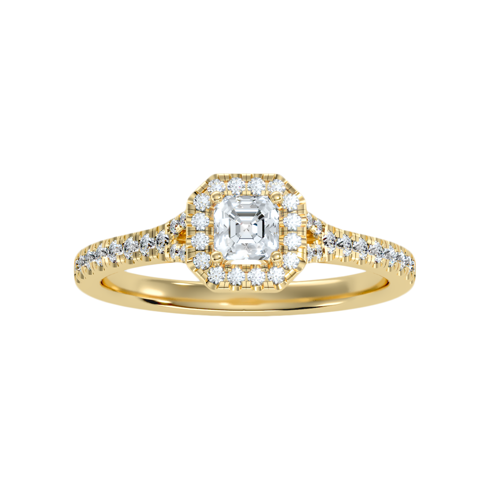 Fancy Solitaire Ring - Three