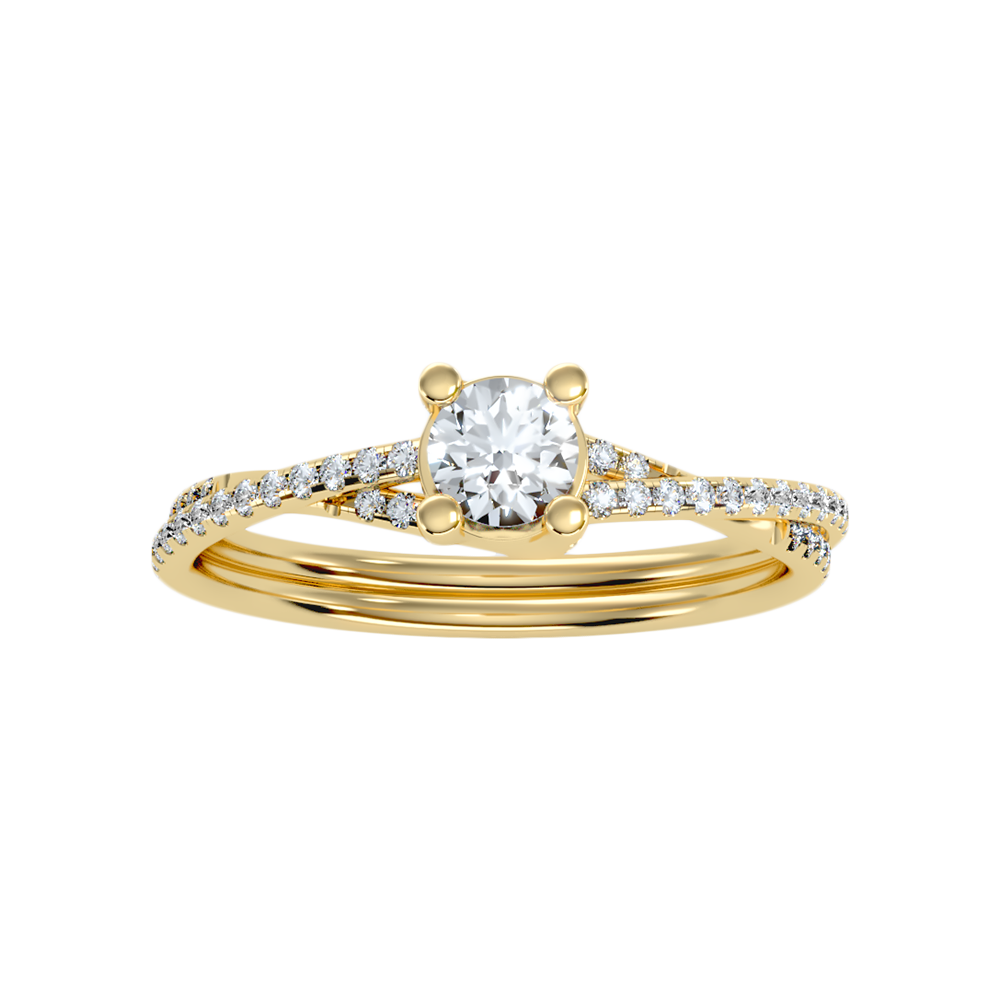 Fantasia Solitaire Ring In 925 Sterling Silver - Ten