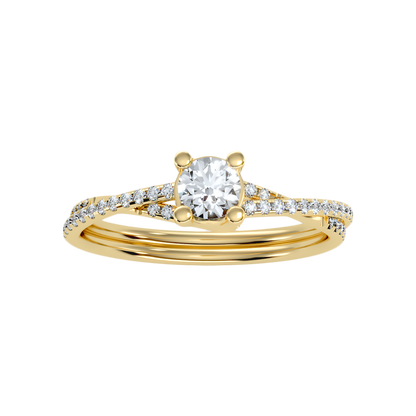 Fantasia Solitaire Ring In 925 Sterling Silver - Ten