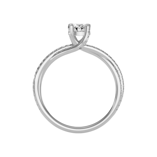 Fantasia Solitaire Ring In 925 Sterling Silver - Two