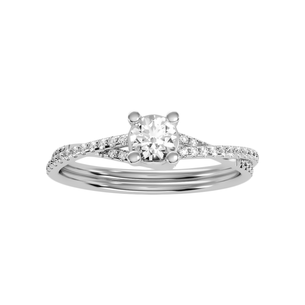 Fantasia Solitaire Ring In 925 Sterling Silver - Three